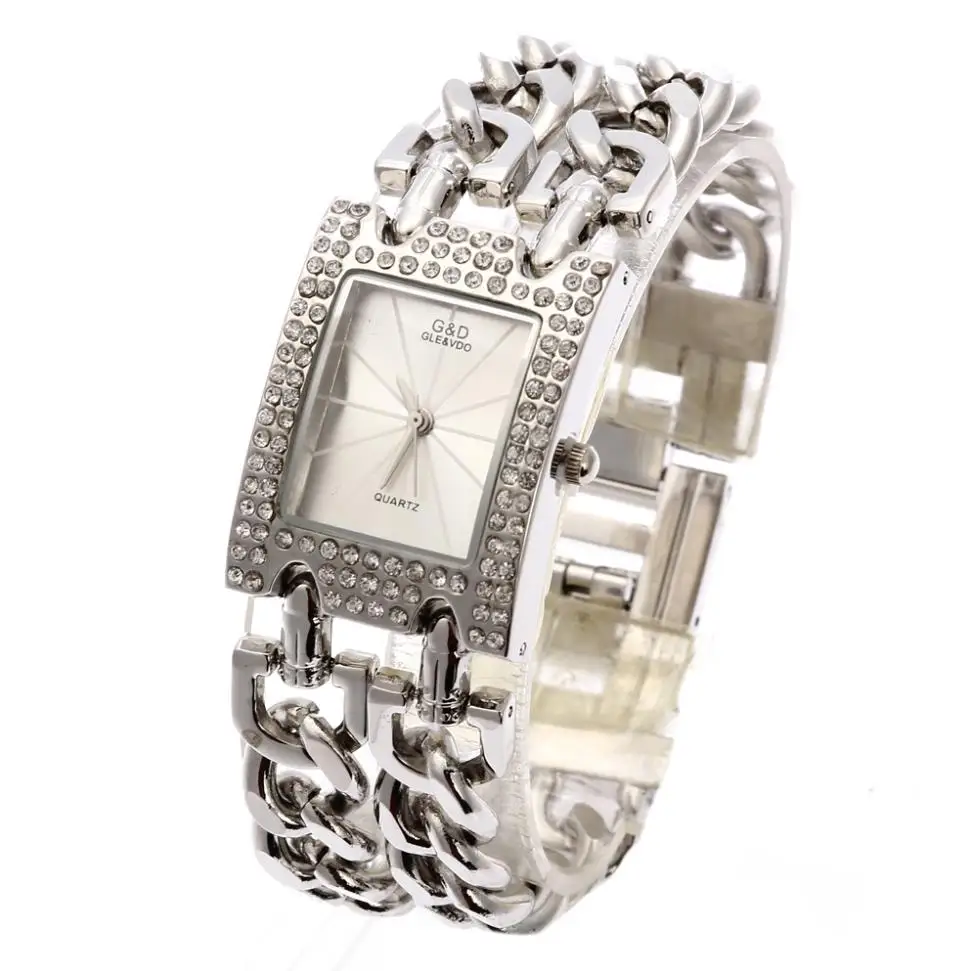 G& D Лидирующий бренд Роскошные женские наручные часы кварцевые часы женские часы-браслет платье Relogio Feminino Saat подарки Reloj Mujer - Цвет: A040