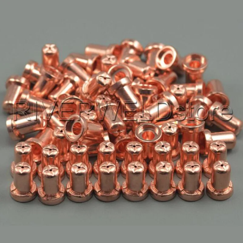PT-31 LG-40 Air Plasma Cutting Cutter Torch Consumables Extended Nozzles/Tips 18866L Fit CUT40 CUT-50D CT-312, 50PK