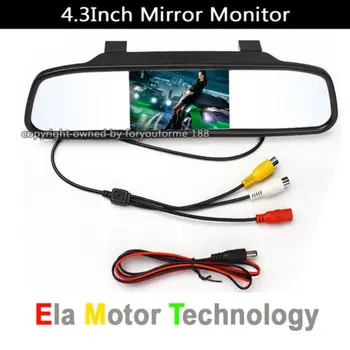 

4.3 Inch Car Rearview Mirror Monitor for DVD/ VCR/ Car Reverse Camera(DC12V/ PAL/ NTSC/ 2 Ways Video Inputs)