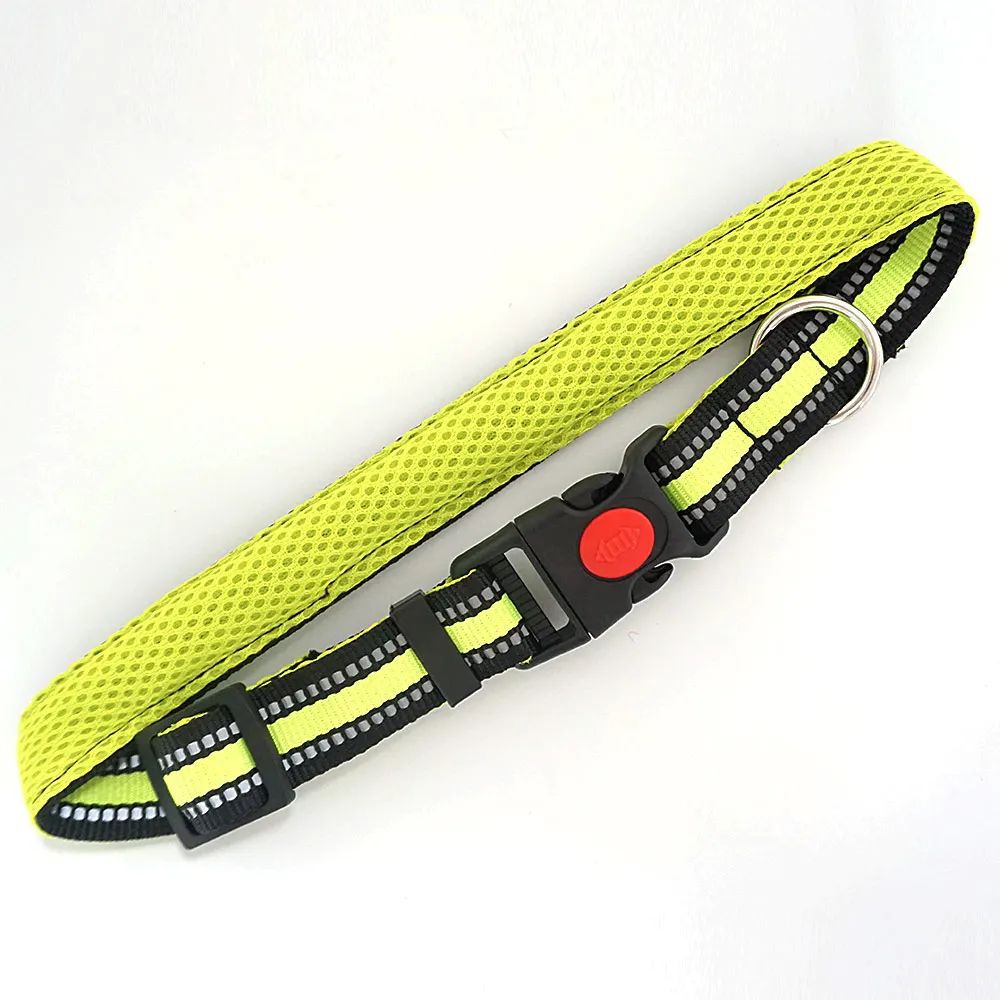Adjustable Reflective Dog Collars Nylon Mesh Padded Reflective Collar For Dog Training Outdoor MLXL Big Size for Large Dogs (52)