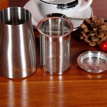 1 набор из нержавеющей стали кофе порошок сито с фильтром из нержавеющей стали кофе Емкость для порошка разбрызгиватель