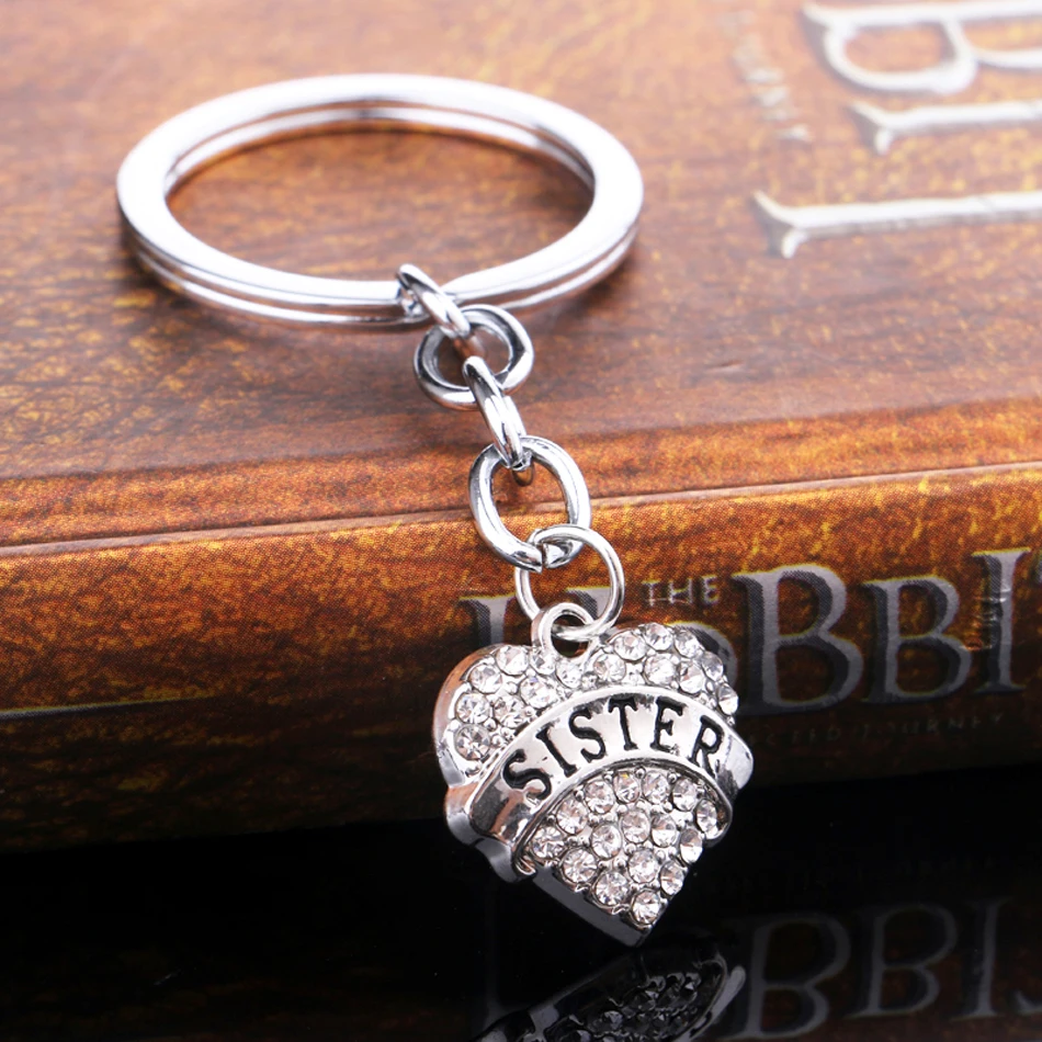 SANAG Stainless Steel Inspirational Tag Keychain Sister Brother You Are Brave Keyring Christmas Graduation Gift Key Chain