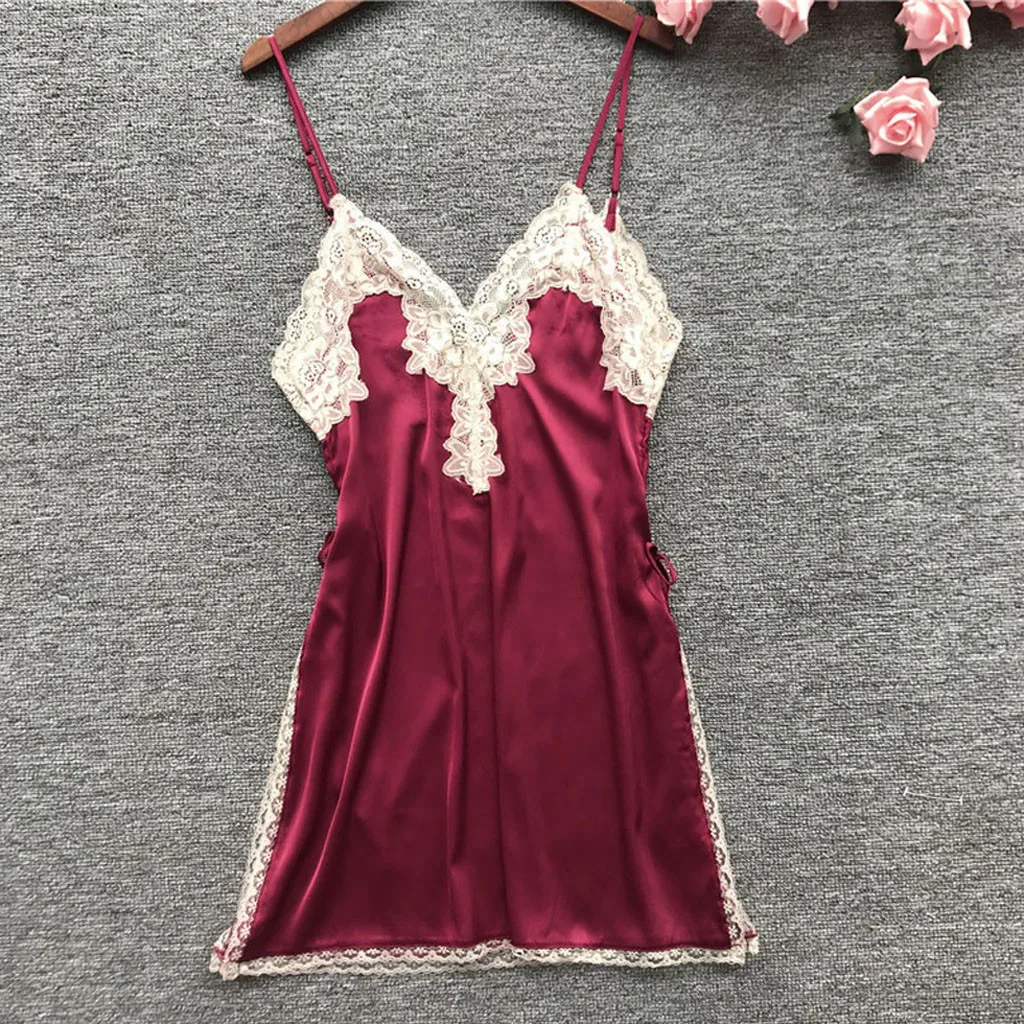 Женский сексуальный костюм для сна Nuisette Femme De Nuit ночная рубашка без рукавов с