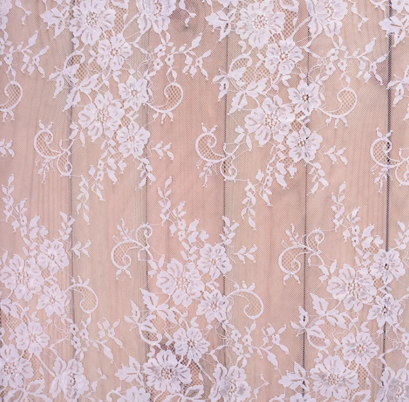 3 м/лот французская кружевная ткань с отделкой ресниц белая и черная Цветочная вышивка гипюр кружевная ткань одежда свадебное платье аксессуары