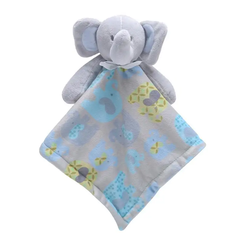 Детские игрушки pp хлопковый плюшевый комфортный полотенце для детского питания теплый слон Успокаивающая кукла ручной кукольный медвежонок, детская игрушка 0-12 месяцев O3 - Цвет: Sky Blue