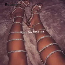 Женские блестящие сандалии-гладиаторы со стразами и ремешками; босоножки на очень высоком каблуке с вырезами и стразами; Роскошные модельные туфли