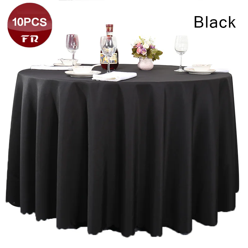 

Shipping FREE 10PC/Pack 100% Polyester Tablecloth Table Cover Table Cloth Linen of Wedding Party Restaurant Banquet Hotel Black