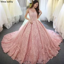 Vinca sunny Pink Ball Gown Wedding Dresses vestido font b de b font noiva long font
