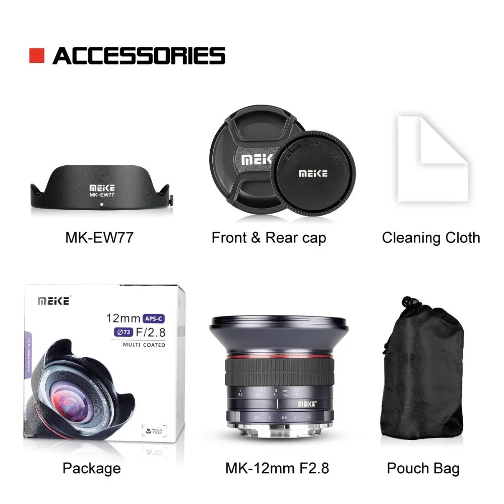 Meike 12mm f2.8 Ultra Wide Angle Fixed APS-C Lens