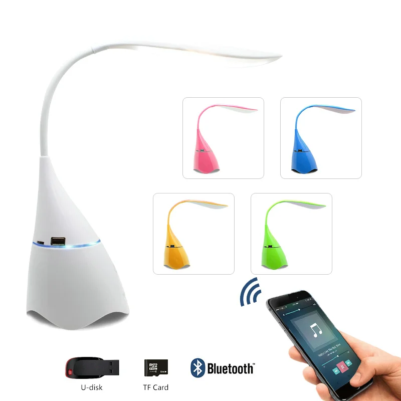 LED Desk Lamp Speaker Wireless Bluetooth Audio Lamp Rechargeable Speaker Eye Protection