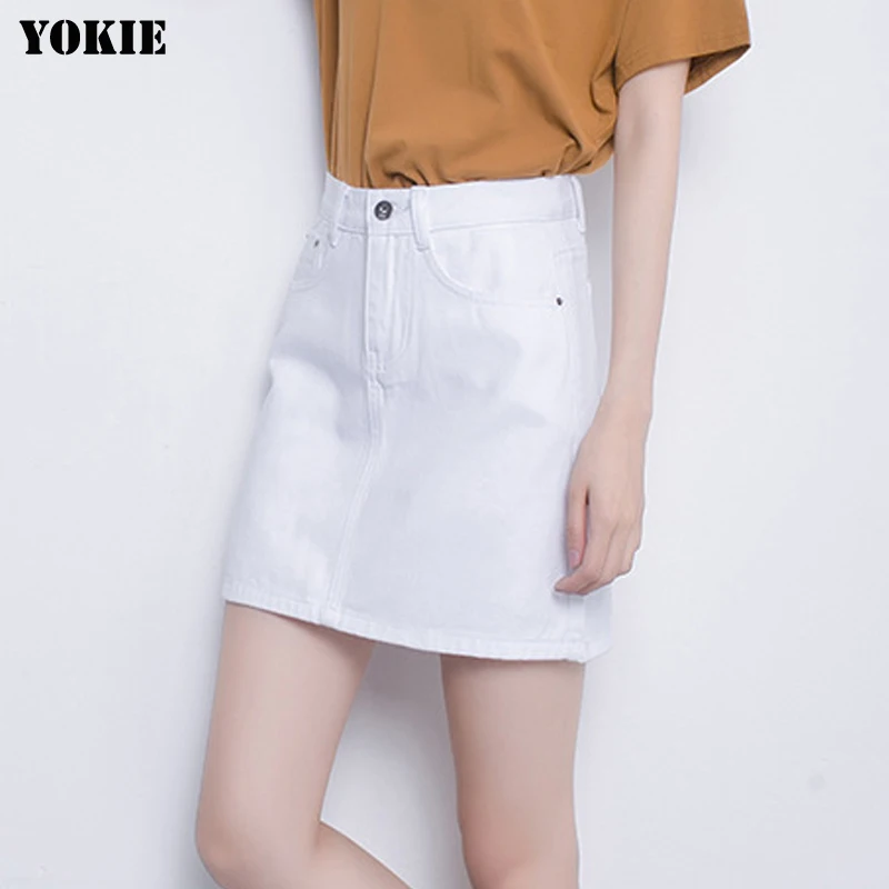 White Jeans Skirt 66