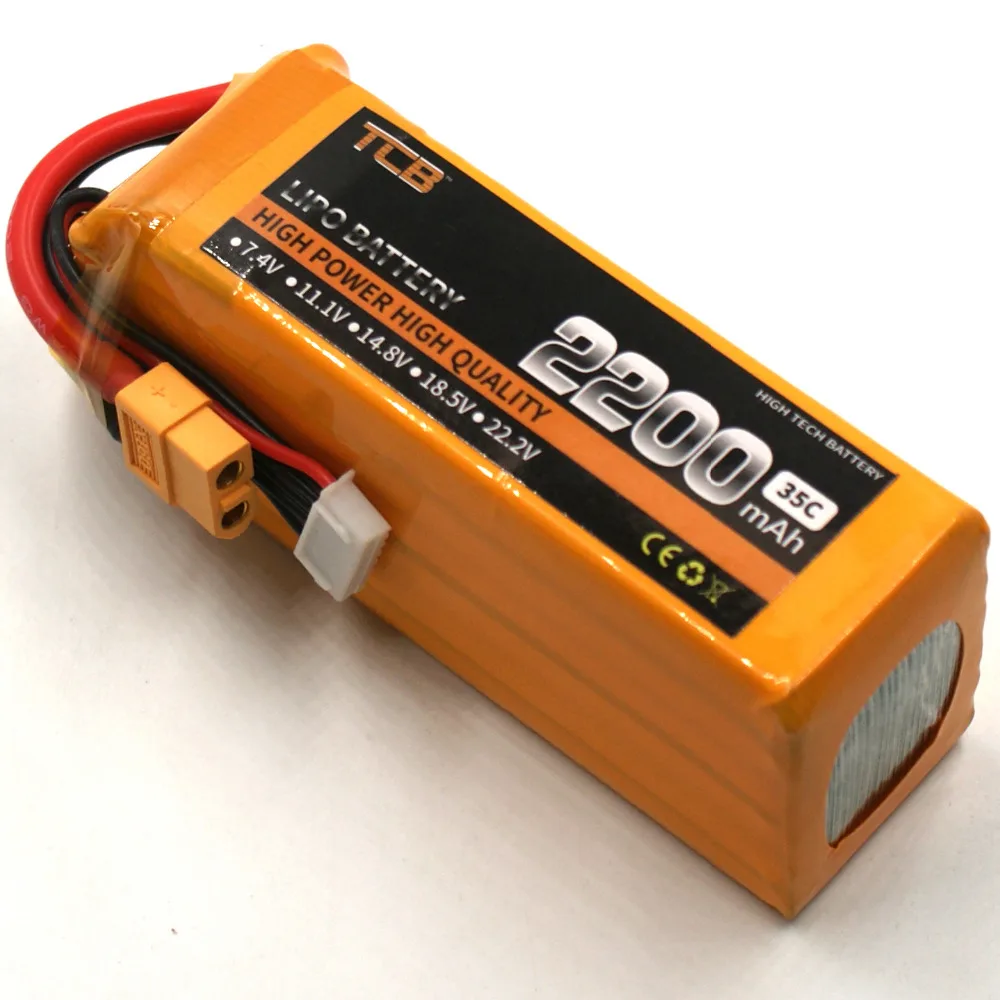 

TCB RC lipo battery 22.2v 2200mAh 35C 6S FOR RC airplane helicopter drone car free shipping