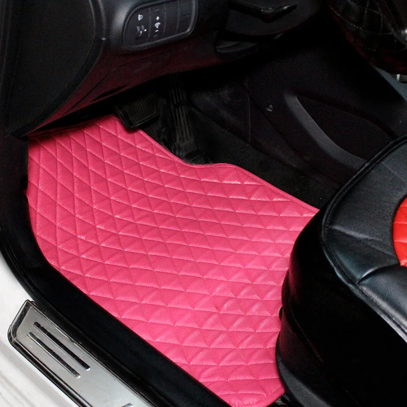 

Fashion Car Foot Mats Diamond Leather Anti slip Car Carpet Mats Girls Women Universal Car Floor Mats For All Car Model
