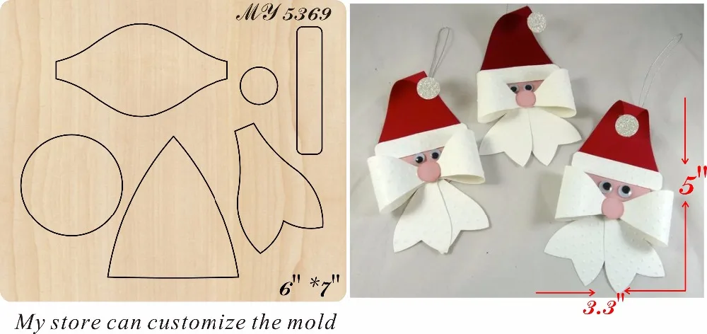 Санта-Клаус лук новая деревянная форма Вырубные штампы для скрапбукинга Thickness-15.8mm