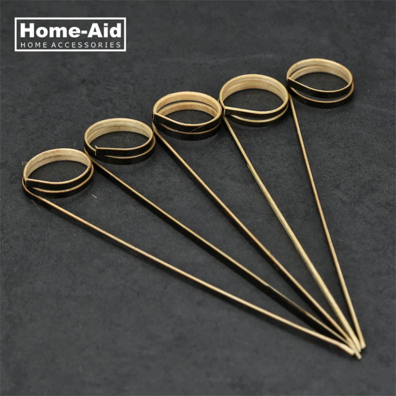 

100 Pcs 10cm Disposable Bamboo Fork Sandwich Fork Stick Pick Skewer Twisted Party Buffet Fruit Desserts Food Cocktail