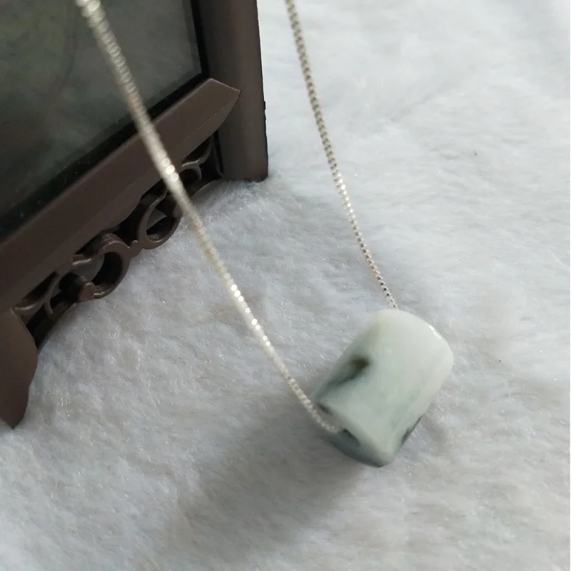 Günstig Yu xin yuan natürliche jade anhänger smaragd perle halskette segen glück schmuck