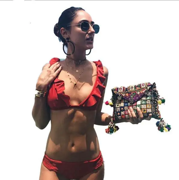

2019 Summer lace push up sexy bikinis set straps padded bra Brazilian women swimwear swimsuit female bathing suit padded beach