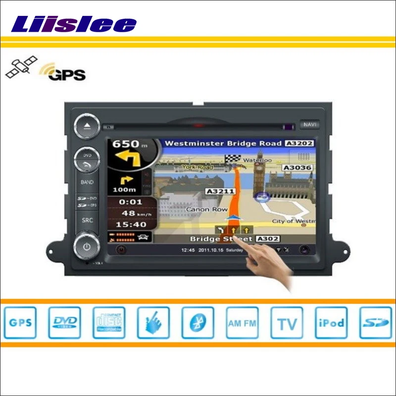 Best Liislee For Ford Edge 2007~2010 Car DVD Player GPS Navi Map Navigation Wifi Radio Stereo iPod HD Screen S160 Multimedia System 2
