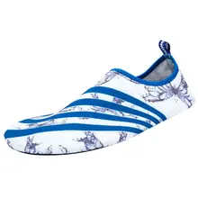 Открытый Мужчины Женщины Босиком кожи носок полосатая обувь Пляж Бассейн тренажерный зал Аква Водные Носки пляжные плавательные тапочки для серфинга размера плюс