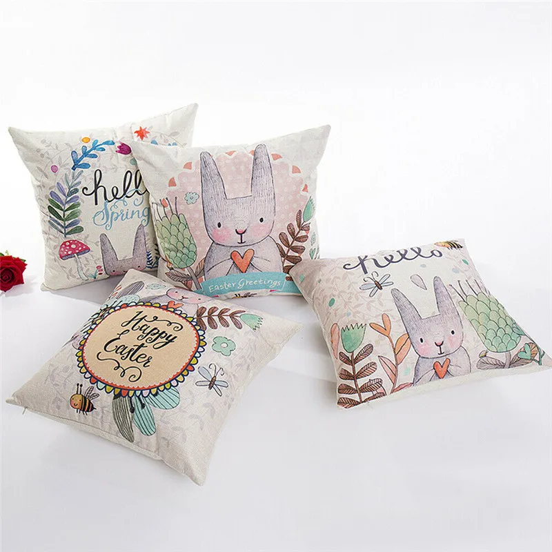 

Cute Easter Rabbit Pattern Pillowcase pillow Cover