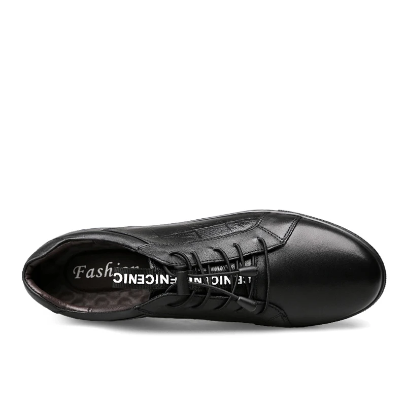 Size Moda Qualidade De Sapatos Casual Black Do Sneakers Couro Alta Respirável Elástico Genuíno 37 45 Skate Trainer Plus d6XPwWxB