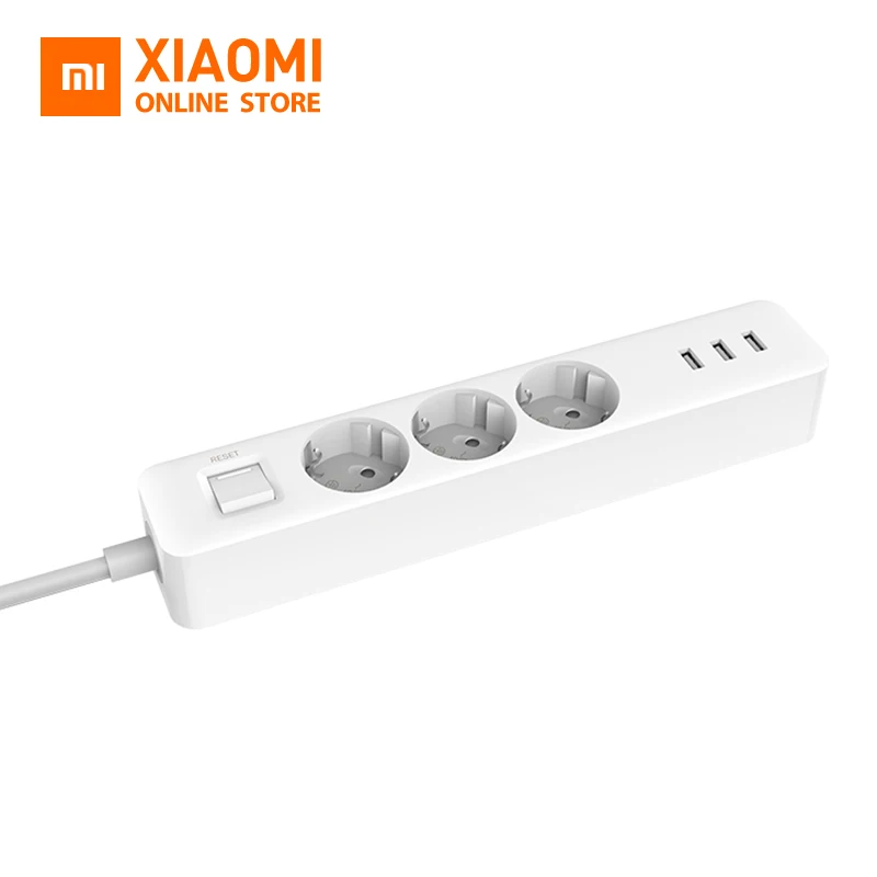 Новое поступление оригинал Xiaomi Mijia розетка 3 розетки порта USB большая вилка