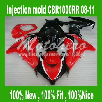 

100%Fit ABS fairing for HONDA CBR1000RR 2008 2009 2010 2011 CBR1000 RR 08 09 10 11 fairing parts red black #sd79ll + tank