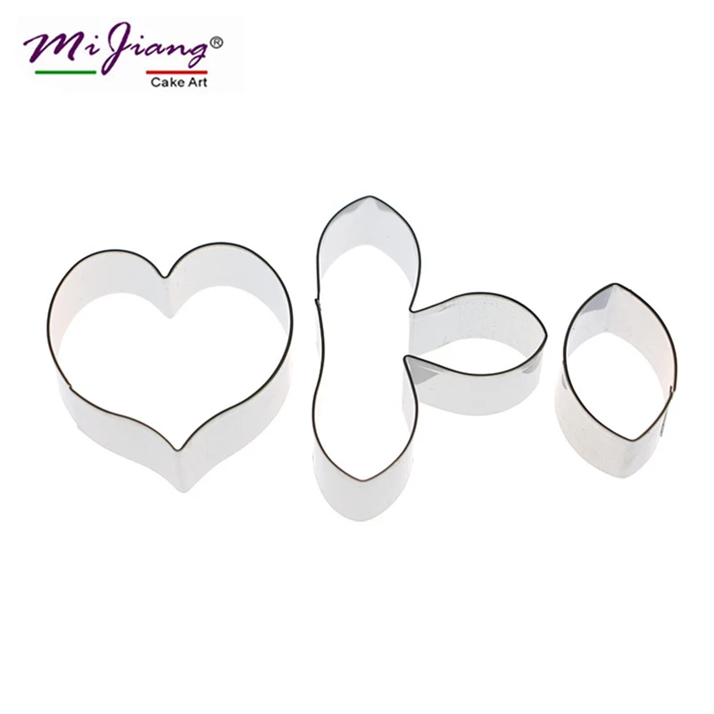 Mijiang Stainless Steel Heart Dendrobium Flower Petal Cake Cutter Slicers Fondant Decorating Tools Kitchen Bakeware A338 | Дом и сад