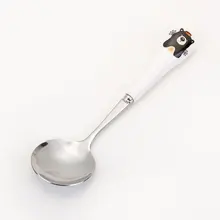 Оригинальная детская столовая посуда, нержавеющая сталь столовые приборы вилка ложка Мультяшные, из нержавеющей стали ложка набор детской еды