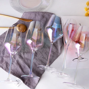 

Europe Rainbow crystal glass cup Goblet champagne cups Cocktail Glass drinking wine glasses wedding home Bar Hotel Drinking ware