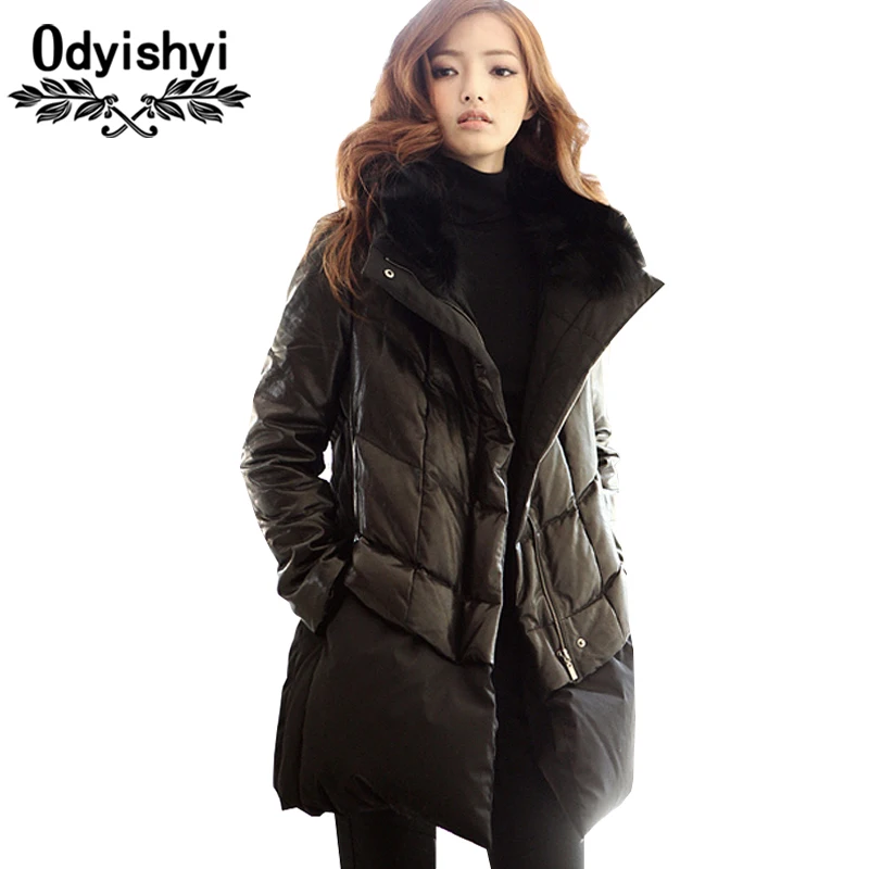 2019 Gothic faux leather PU Jacket Women Winter Autumn