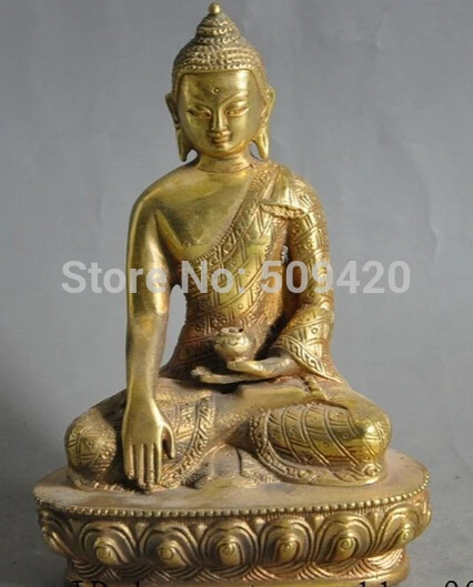 

chinese Buddhism bronze gilt sakyamuni Tathagata Medicine Buddha Buddha statue