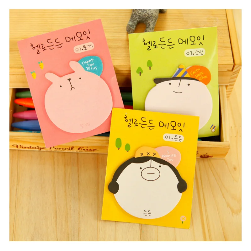 

12PCS Sticky Notes Kawaii Not Post Its It Agende Planner Stickers Office Decor Bloknot Nota Papel Adesivo Note Pad Stationary