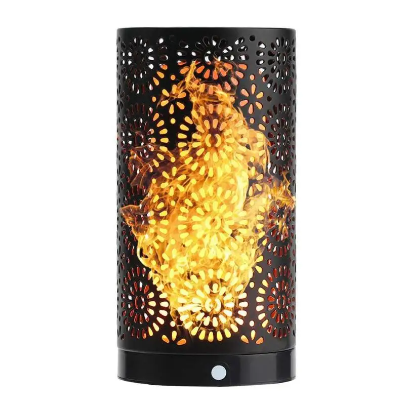 Светодиодный usb-светильник с пламенем, Ночной светильник, водонепроницаемый, для украшения дома, в помещении, на открытом воздухе, имитирующий эффект огня, мерцающий Магнитный Настольный светильник