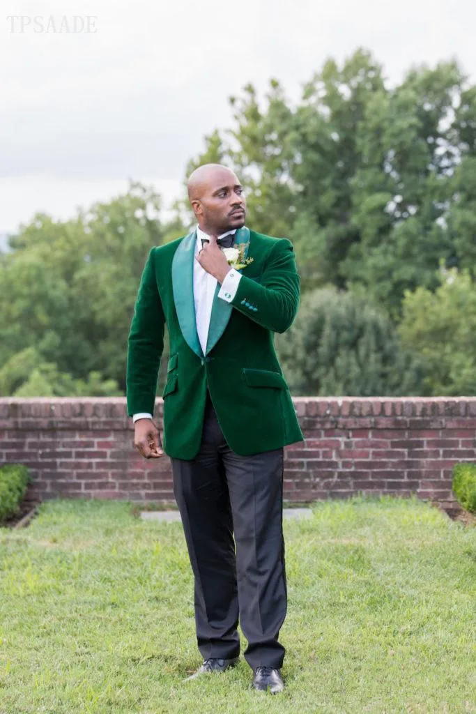 TPSAADE-Green-Mens-Tuxedos-Velvet-One-Button-Shawl-Lapel-Blazers-Jacket-Men-Groomsmen-Suits-For-Weddings