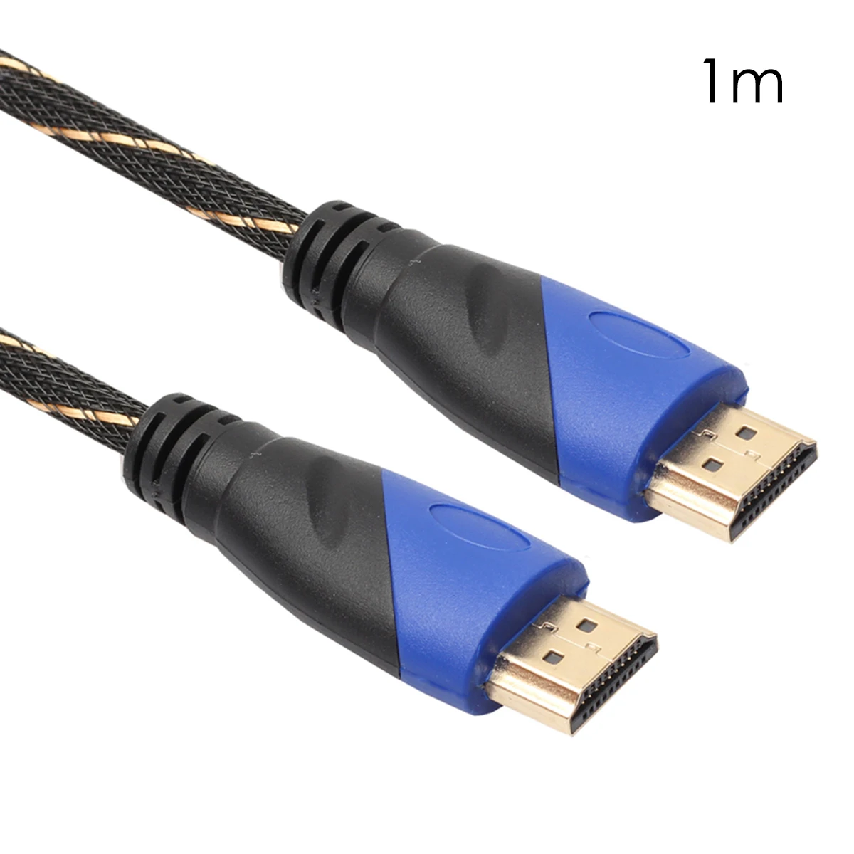 SOONHUA 0,5/1/1,8/3/5 метров плетеный кабель HDMI 1,4 позолоченный соединитель 1080P HD аудио-и видеокабель - Длина: 1 м