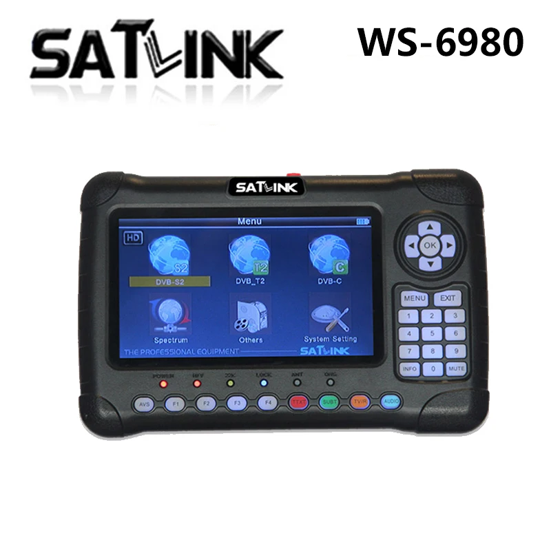 SZBOX satlink ws-6980 DVB-S2/C+ DVB-T2 комбо оптического обнаружения спектра спутниковый искатель метр vs satlink 6980 satlink ws6980