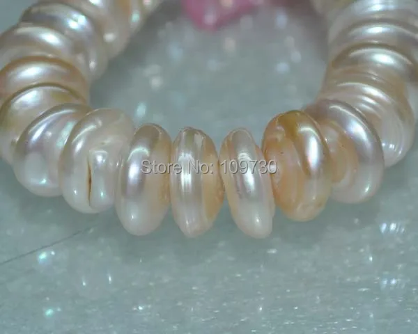 

Jewelry 00265 Natural Rare pink AA+ 13-14mm luster coin freshwater pearl