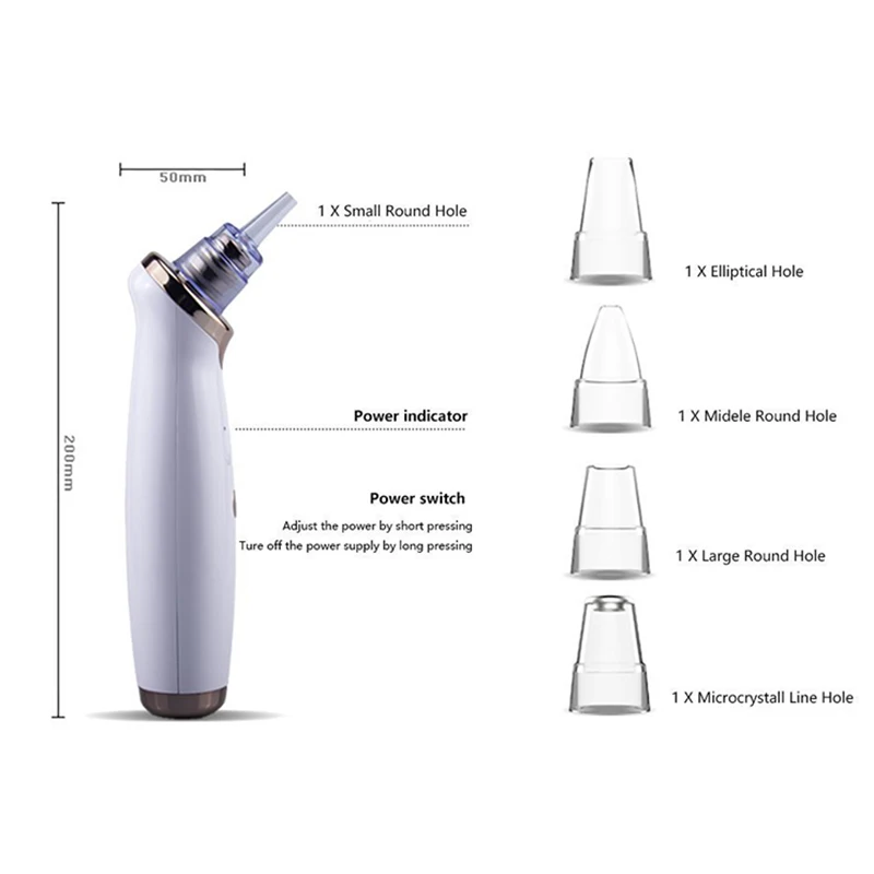 Прибор для чистки угрей лица, аппарат для косметологии и ухода за кожей, очиститель пор, Удаление прыщей, вакуумный инструмент для всасывания