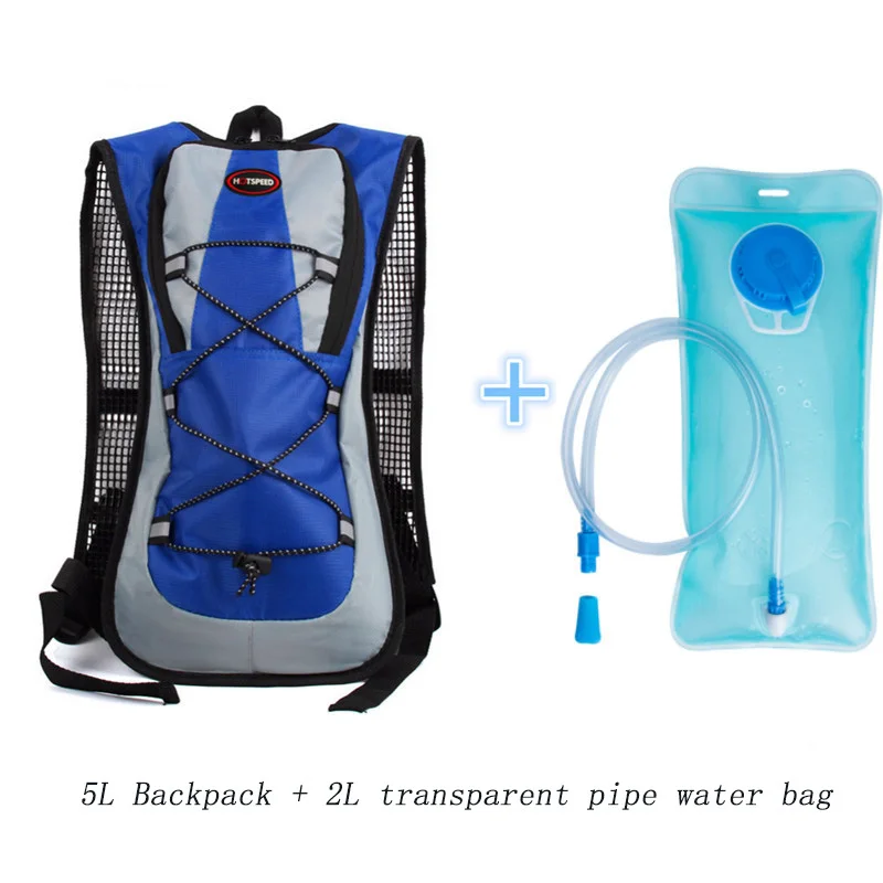 Сумка для воды на открытом воздухе для кемпинга, гидратационный рюкзак для пеших прогулок, скалолазания, бега, спортивная сумка для воды, мягкая фляга - Цвет: Blue8