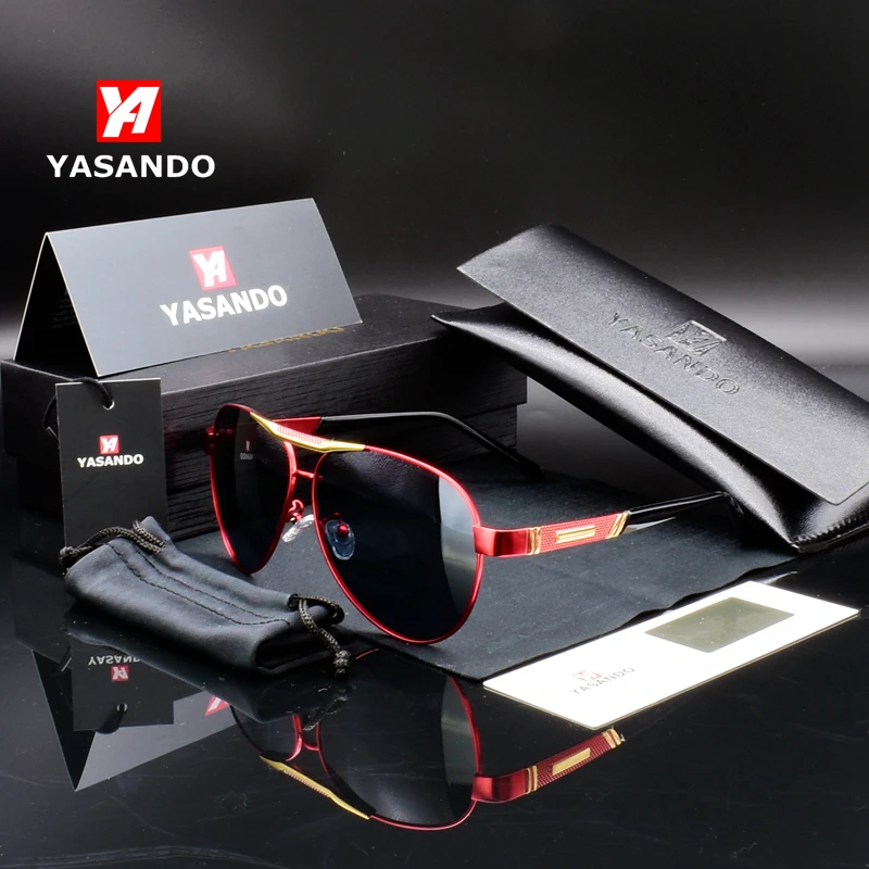 Солнцезащитные очки es для мужчин Поляризованные линзы YASANDO Топ бренд
