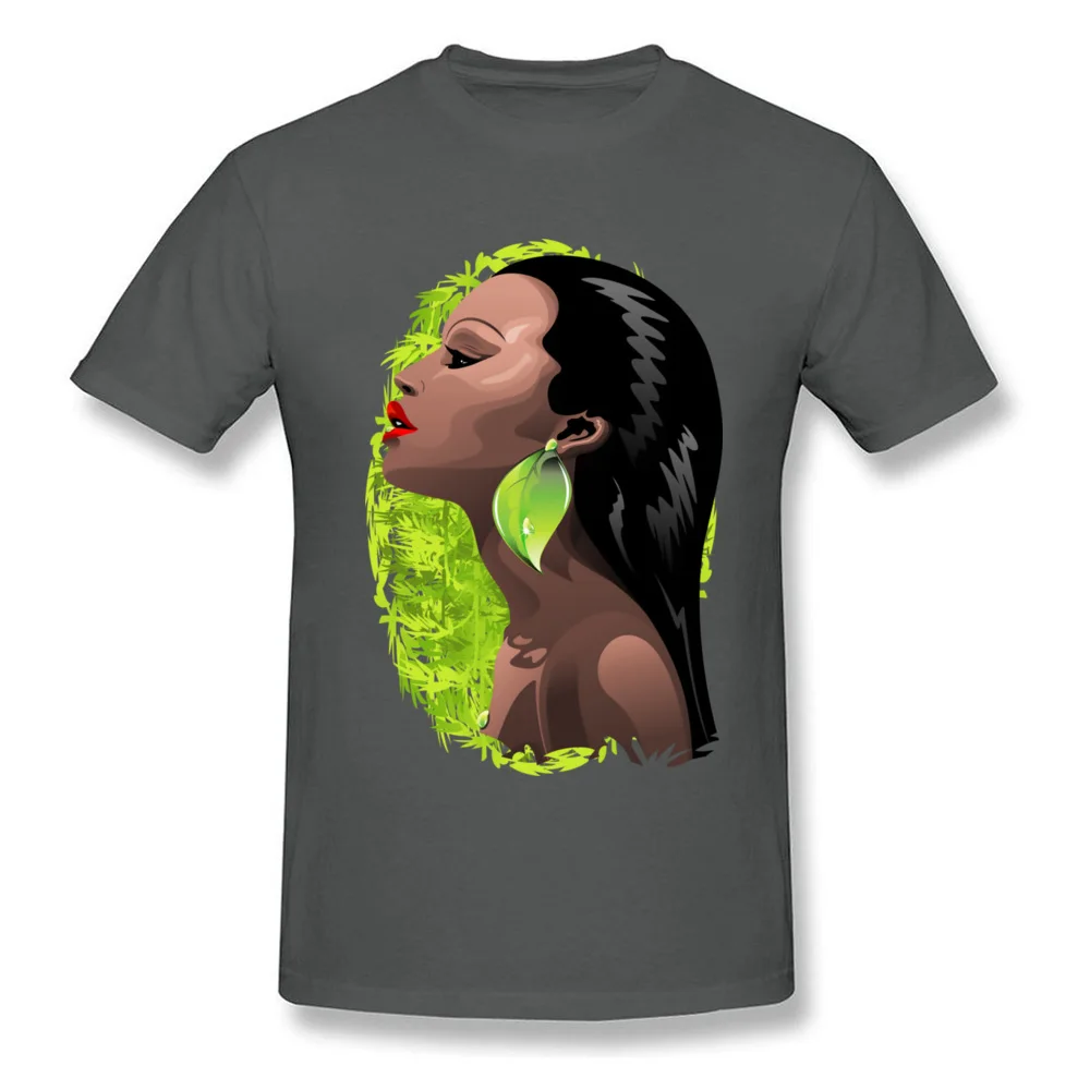 Woman African Beauty and Bamboo T-Shirt for Men Normal VALENTINE DAY Tops Shirt Brand Sweatshirts Round Neck 100% Cotton Woman African Beauty and Bamboo carbon