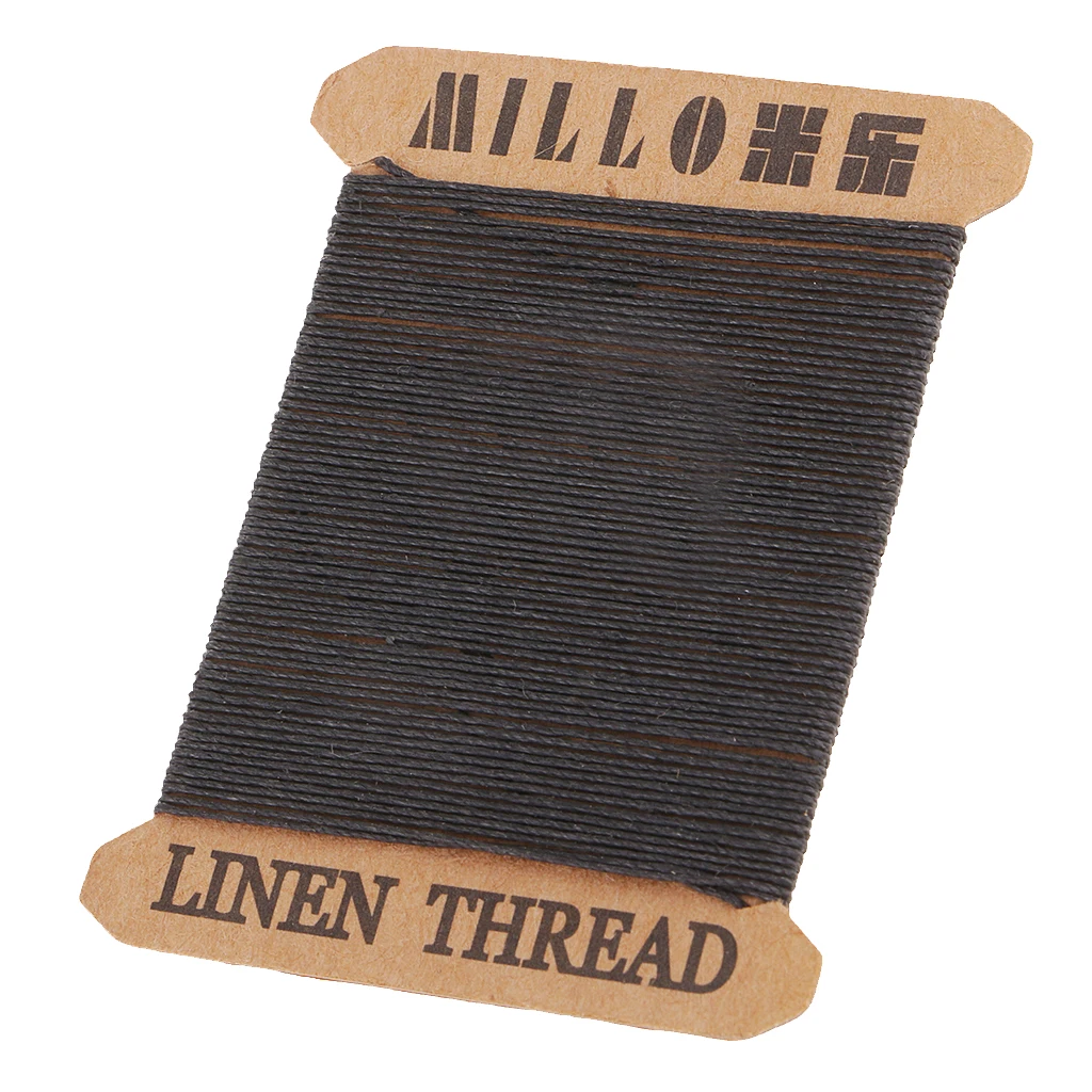 1 Piece Soft Round Linen Waxed Line Sewing Thread for Leather Crafts M009 Linen Practical Durable