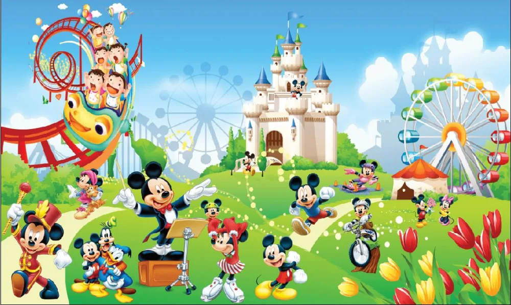 

SHENGYONGBAO Art Cloth Custom Photography Backdrops Prop Cartoon Mickey theme Photo Studio Background Y19313-09