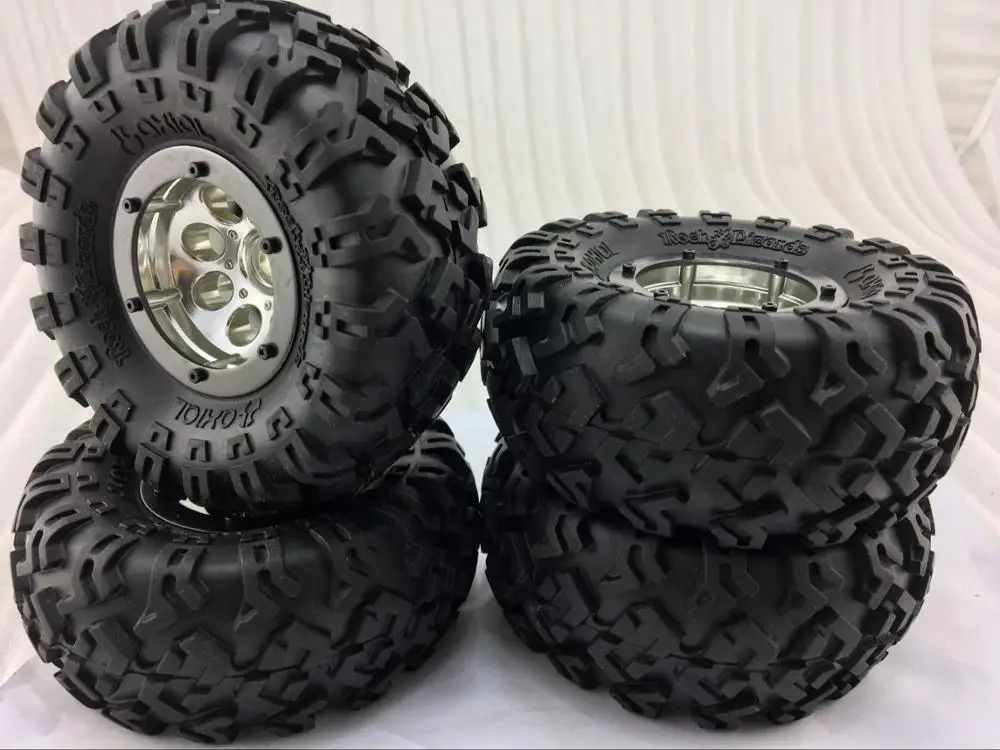 Осевой 2 Набор шин для гусеничного автомобиля Beadlock 1/10 RC Rock Crawler D90 AXIAL SCX10 AX10 Wraith 1