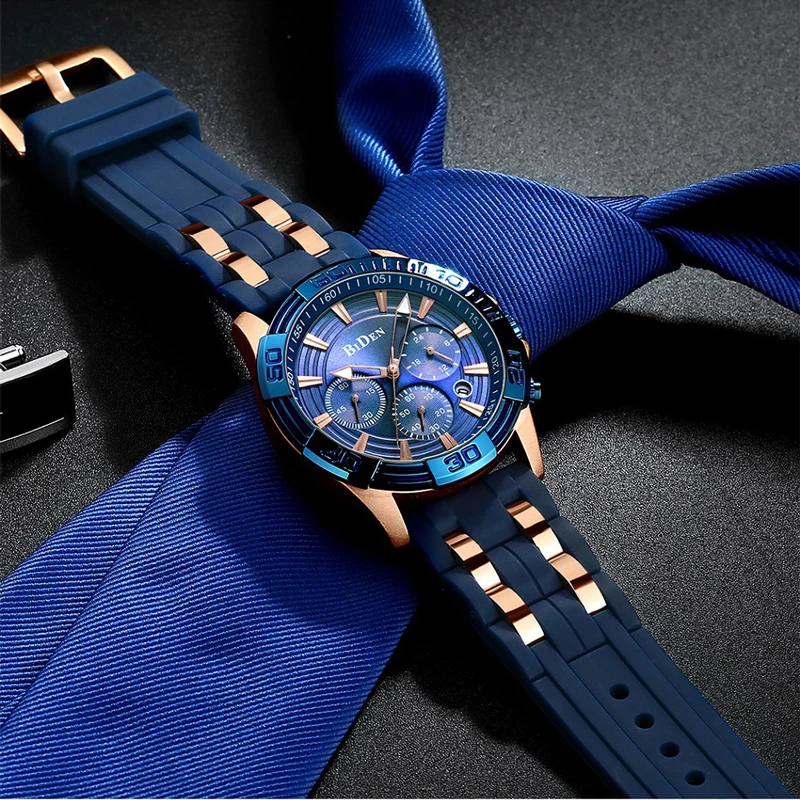 BIDEN Mens Watches Waterproof Military Sport Quartz Watch Men Top Brand Luxury Casual Wrist Watch Male Clock Relogio Masculino