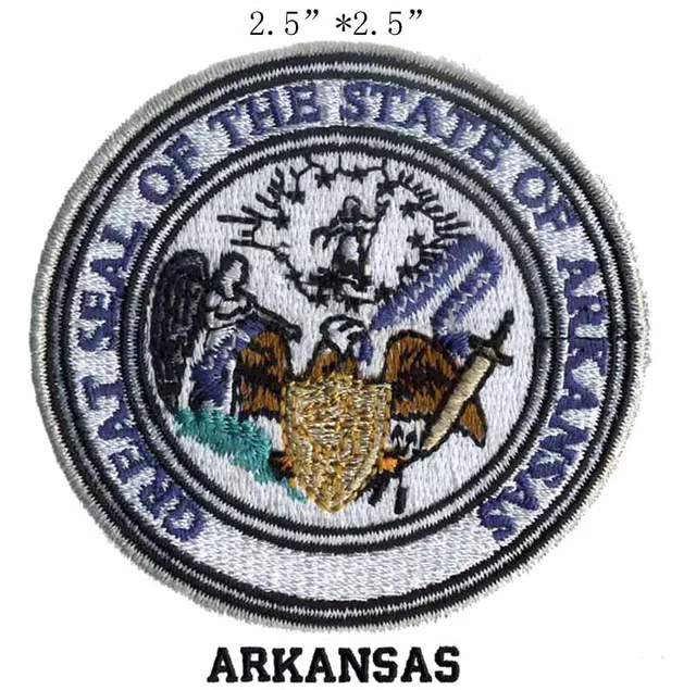 arkansas state seal flag embroidery patch 2 5 wide shipping the
