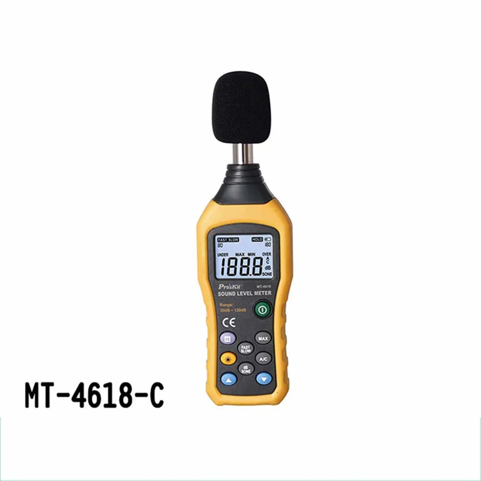

MT-4618-C Digital Sound Level Meters 30-130dB Instrumentation Noise Decibel Monitoring Testers Metro Diagnostic-tools