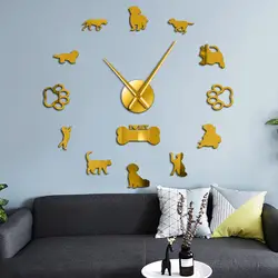 Товары для кошек и собак DIY Декор стен декоративные большие настенные часы Животные наклейки на стену безрамные большие настенные домашние