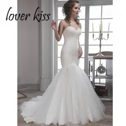 Lover Kiss Vestido De Noiva Романтический Милый с Рюшами свадебные наряды Русалка вуаль, свадебные платья сексуальные 2019 Robe de Mariage